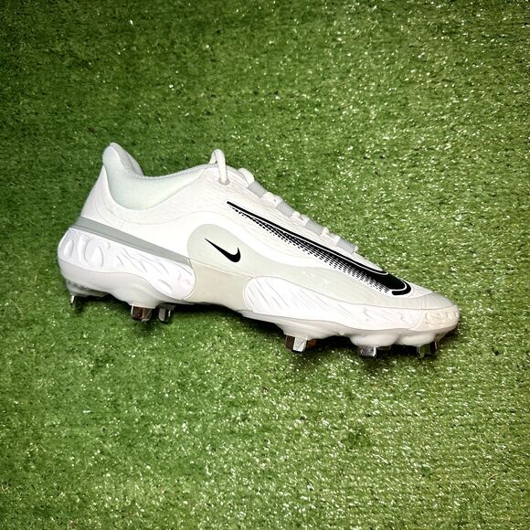 Nike Alpha Huarache Elite 4 Low Baseball Cleats FD2745 100 White Men's Size 9.5 - Picture 1 of 8
